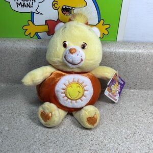 2005 Carebears Trick or Treat Series Funshine Bear as Pumpkin! Tags attached!